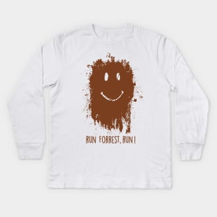 Run Forrest Gump Smile Kids Long Sleeve T-Shirt